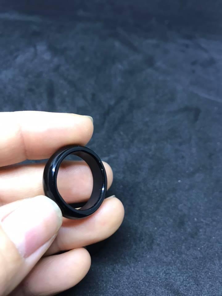 [HCM]NHẪN ĐEO TAY  ĐÁ MÃ NÃO ĐEN