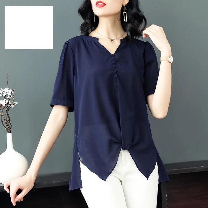 TK486N-ÁO KIỂU TAY NGẮN CÁCH ĐIỆU S-6XL