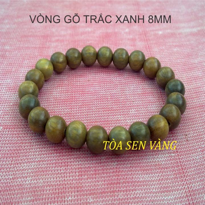 [HCM]VÒNG TAY GỖ TRẮC XANH 8MM