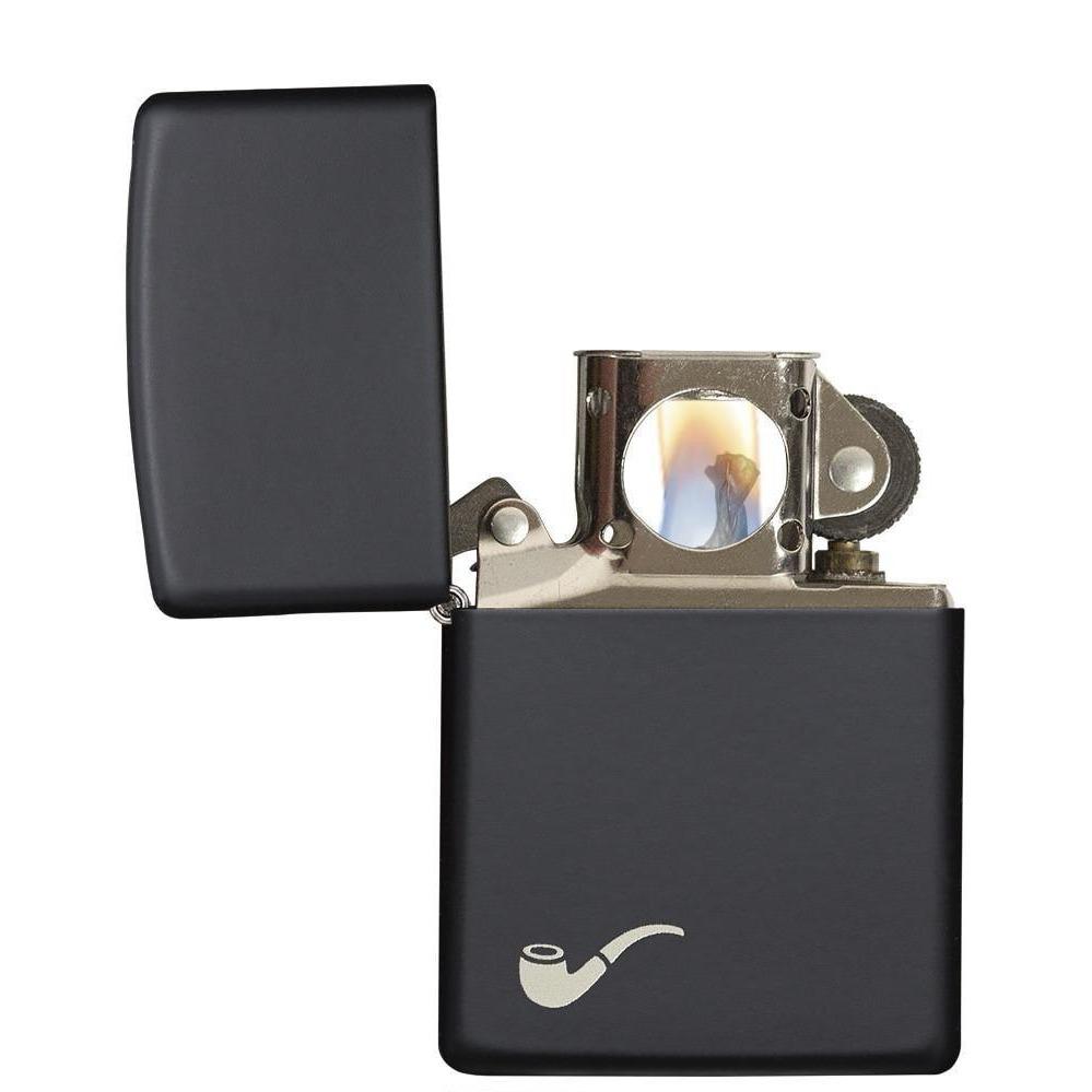 BẬT LỬA ZIPPO PIPE BLACK MATTE
