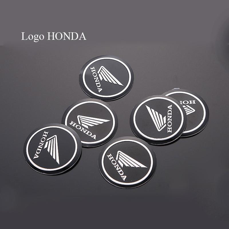 Bộ 2 Logo Tròn Honda nhôm Dán keo 3M