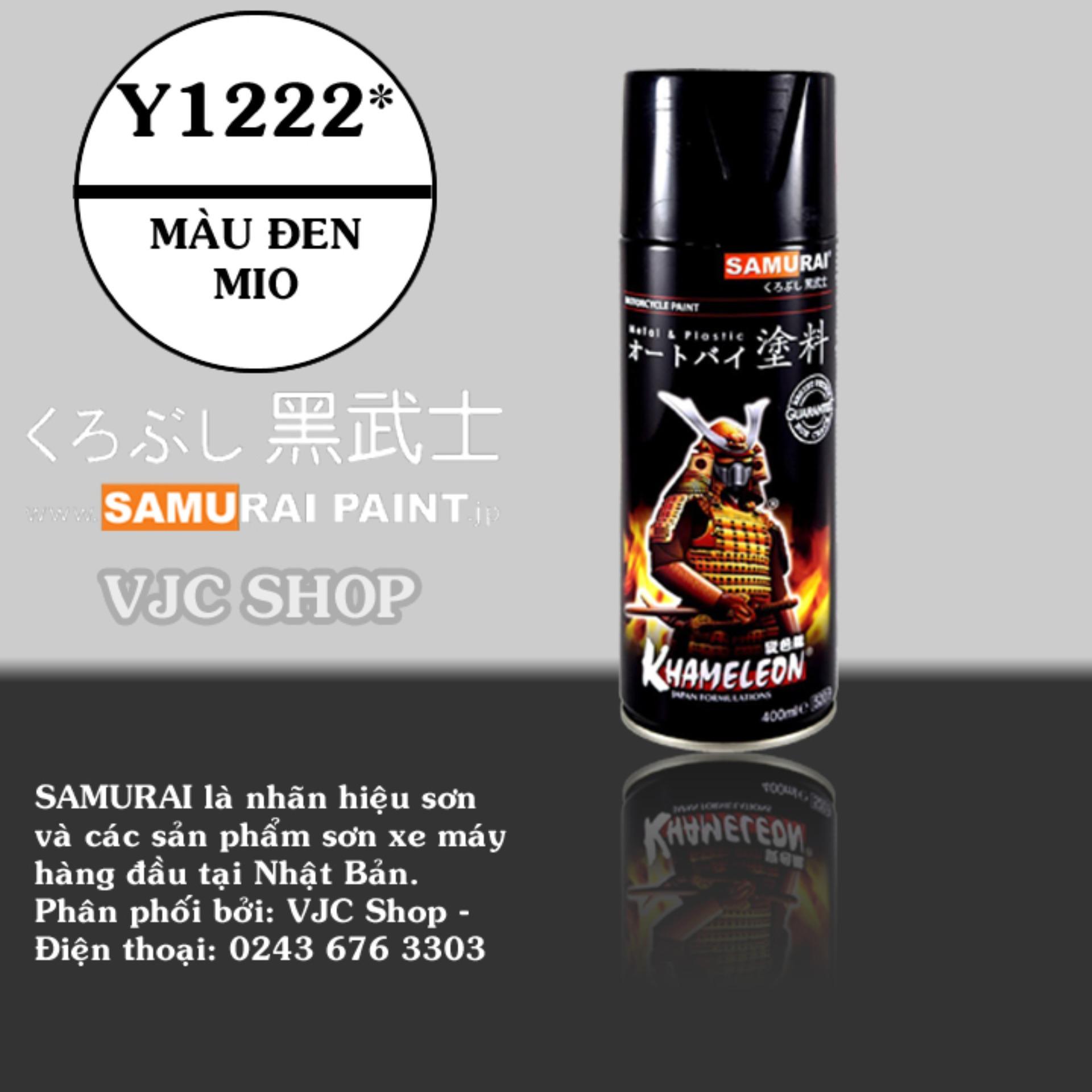 Chai sơn xịt sơn xe máy Samurai MÀU ĐEN MIO y1222