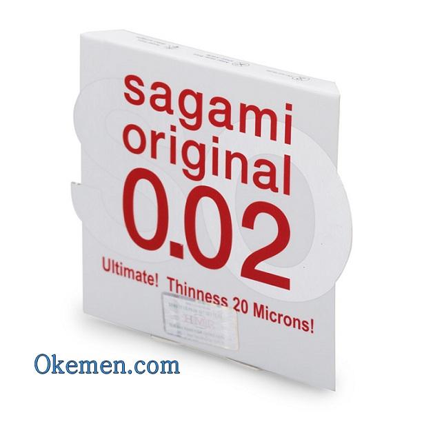 Bao cao su Sagami 0.02 mm siêu mỏng (2 cái)