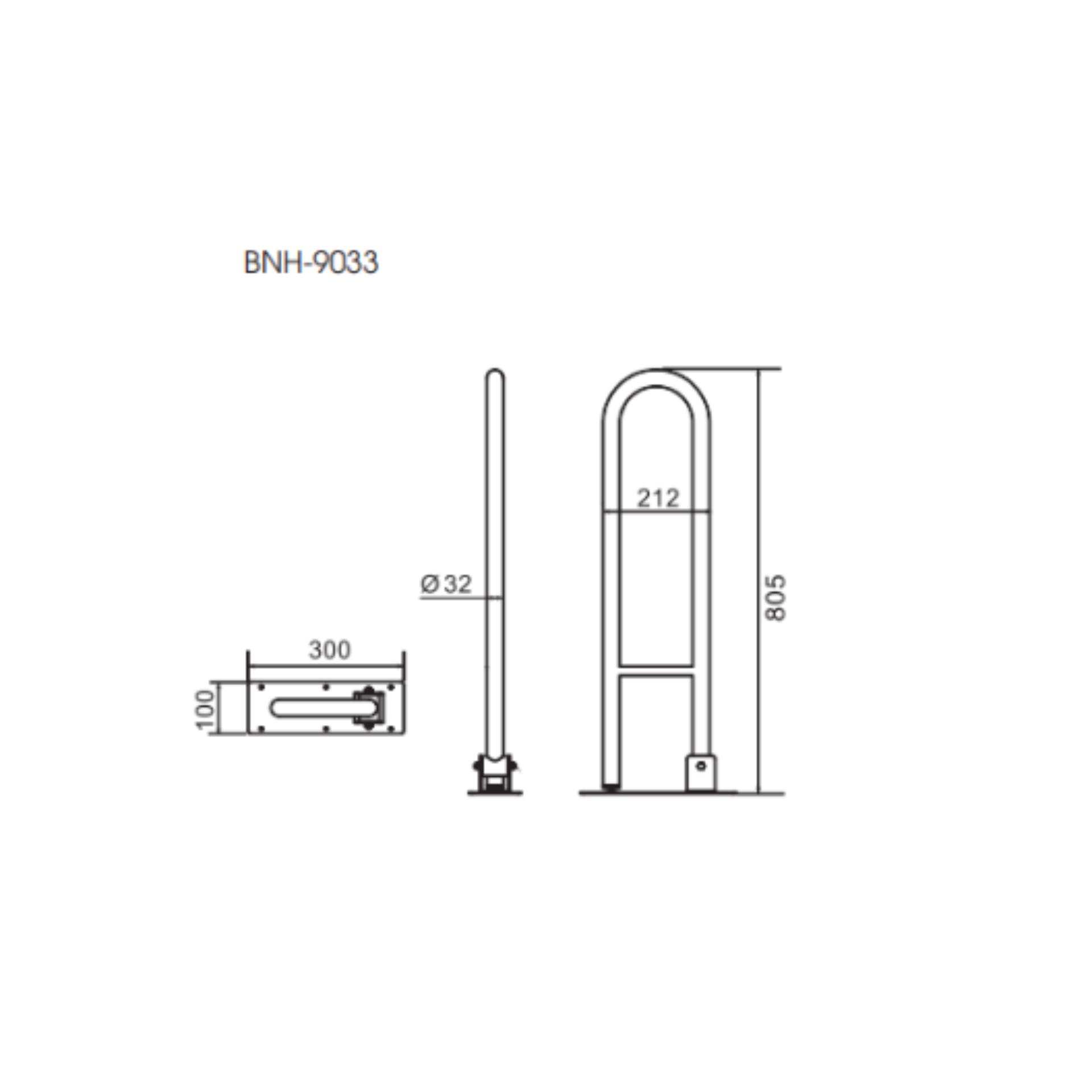 Tay vịn cho người khuyết tật ATMOR Model: BNH - 9033