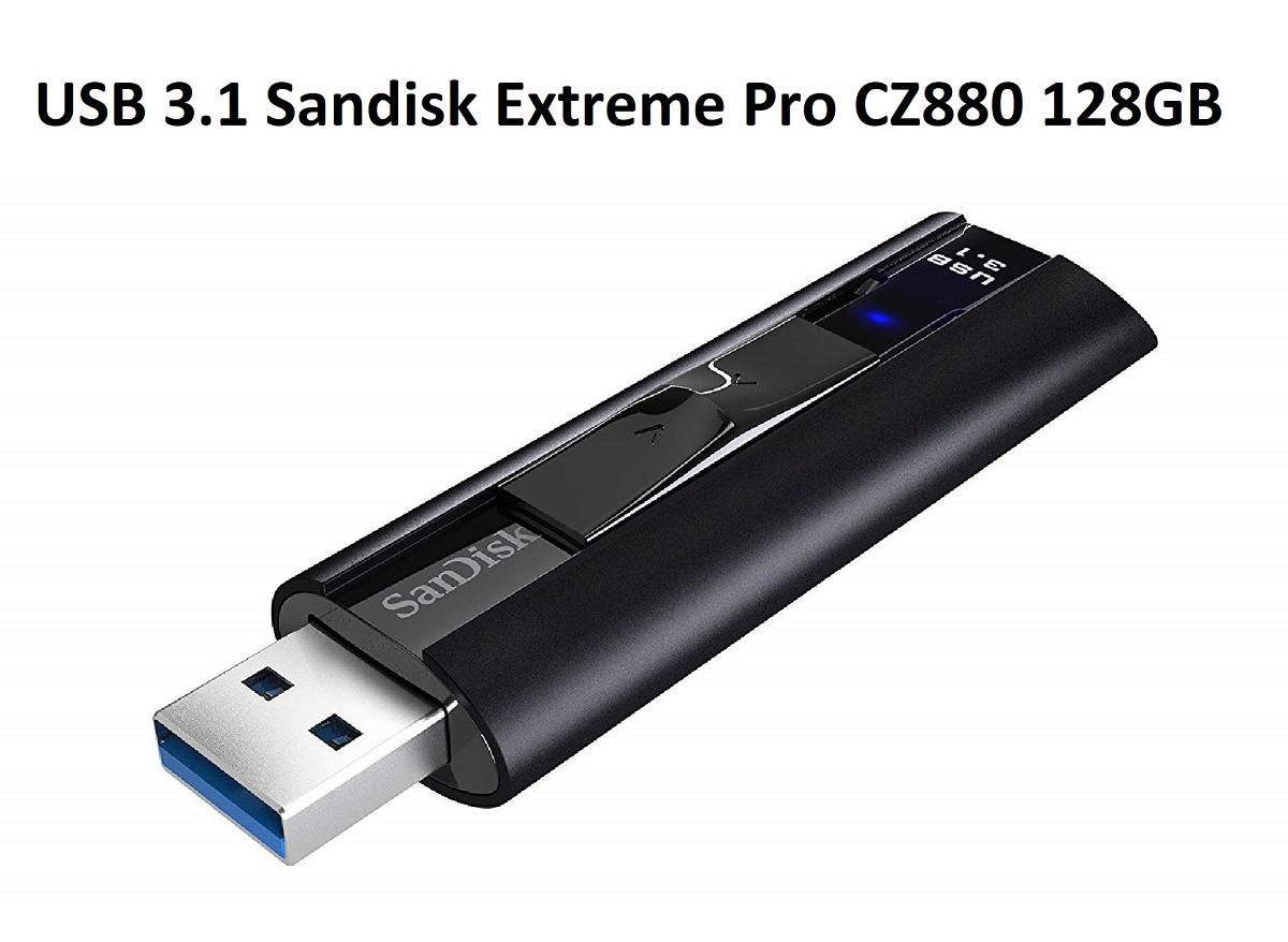 USB 3.1 Flash Drive Sandisk Extreme Pro CZ880 128GB
