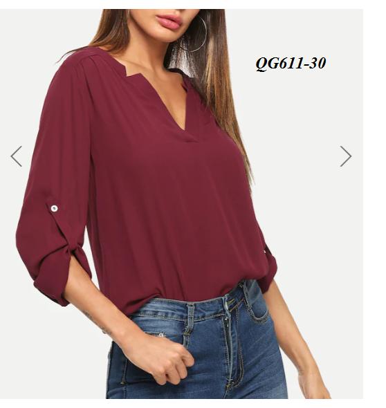 ÁO SƠ MI TAY LỠ CỔ V - SIZE S-6XL