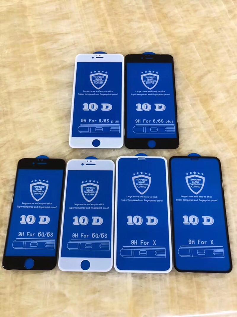 Iphone 6,7,8,X Kính cường lực Glass 10D