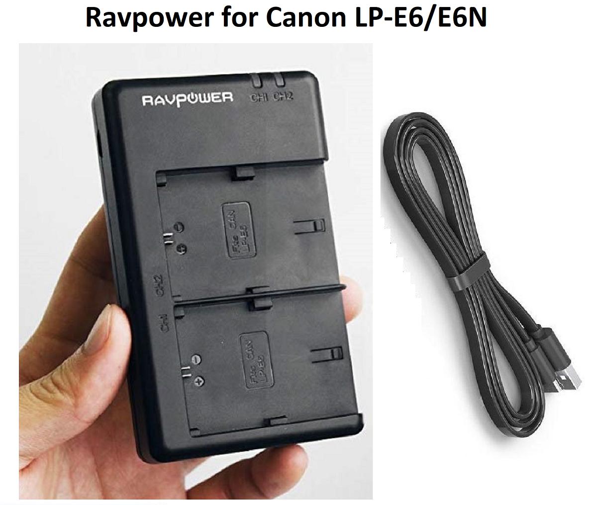 Bộ 01 pin & 01 sạc máy ảnh Ravpower LP-E6/E6N RP-BC003