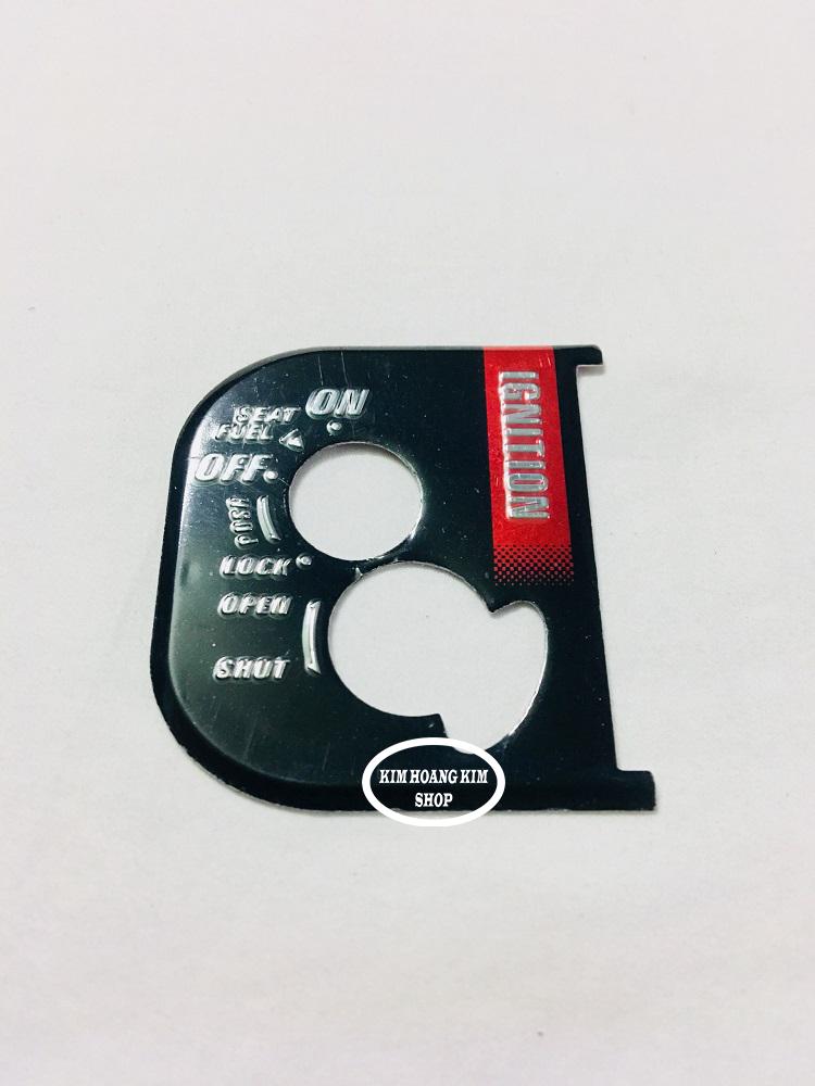 Tem Nhôm dán ổ khóa Xe máy Airblade (màu Đen Carbon)