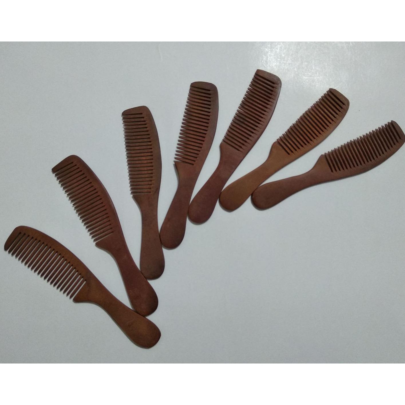 Lược bầu chải đầu bằng gỗ phíp - Small Size 14cm