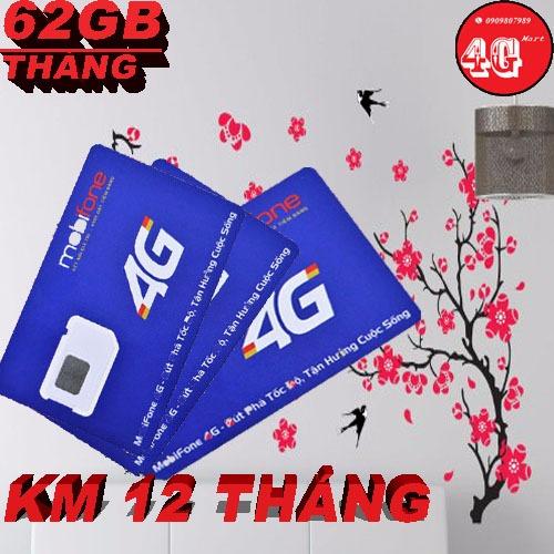 SIM 4G MOBIFONE TẶNG 62Gb/THÁNG TỐC ĐỘ CAO