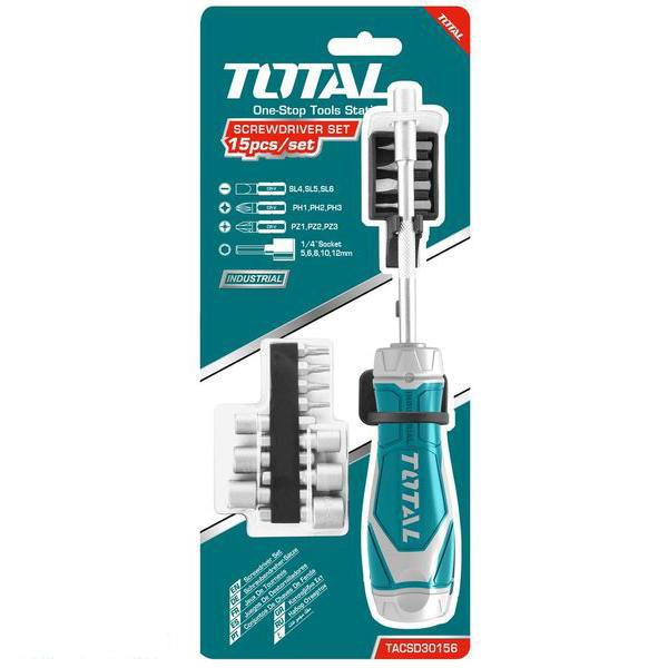 Bộ mũi vít đa năng Total TACSD30156 (15 chi tiết)