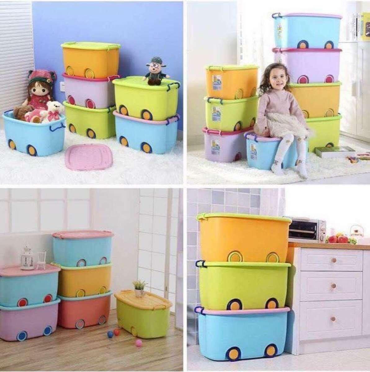 Thùng đựng đồ chơi có nắp và bánh xe koi.shop