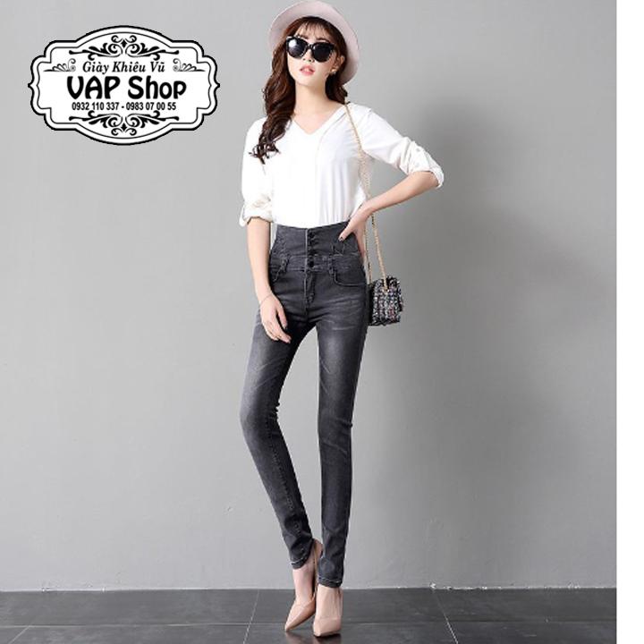 QUẦN JEANS NỮ SIZE LỚN, LƯNG CAO CHE BỤNG LINE XÉO