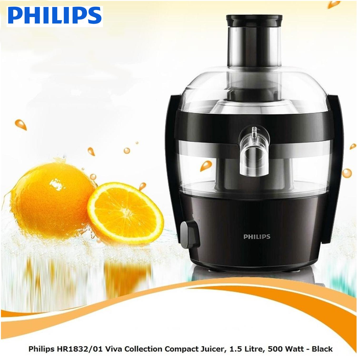 Máy Ép Trái Cây Philips Hr1832 - Hàng nhập khẩu (Đen)