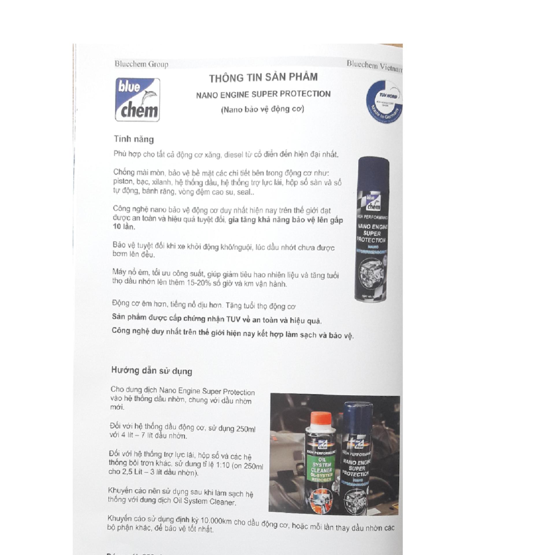 Chai nano bảo vệ động cơ Bluechem