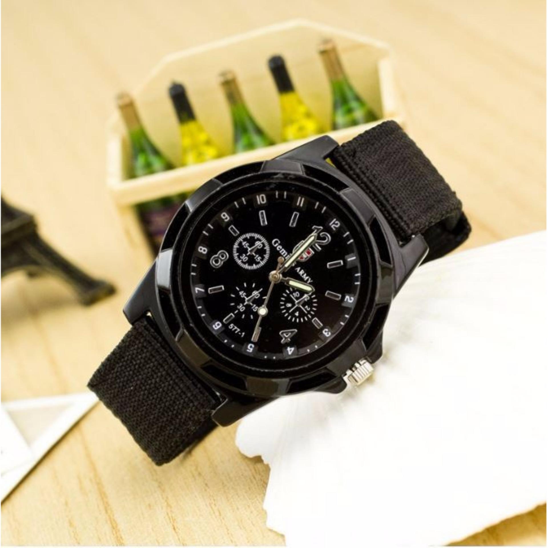 Military Style Watch (Black)