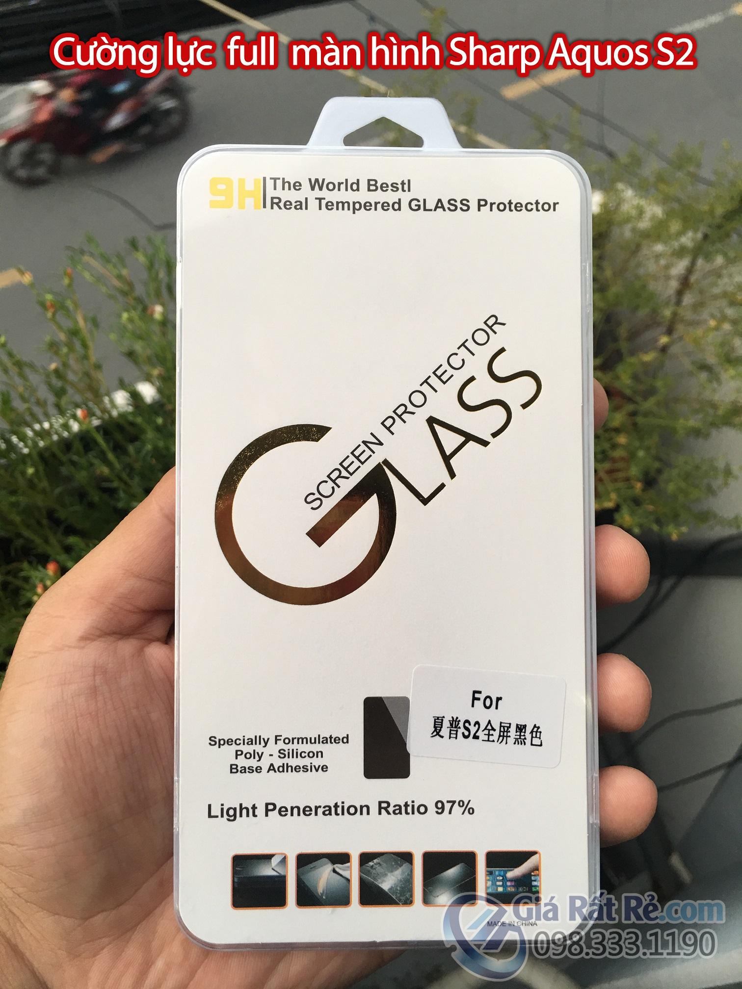 Cường lực full màn hình Sharp Aquos S2