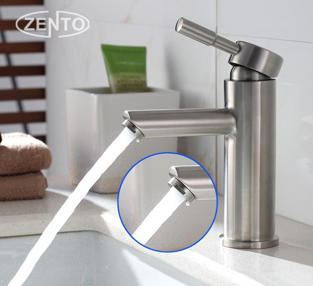 BỘ SEN CÂY VÀ VÒI LAVABO INOX304 ZENTO KM101