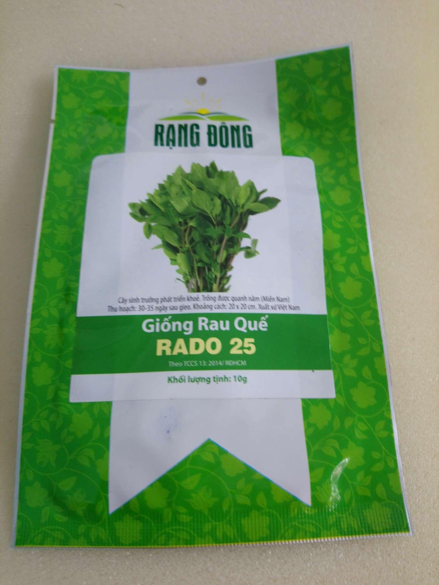 Hạt giống rau quế rado 25