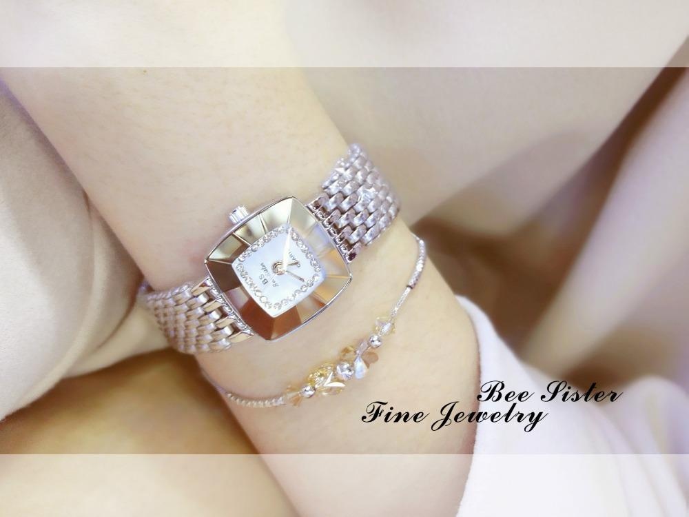 Đồng hồ nữ Bee Sister mặt pha lê cực sáng- BS30