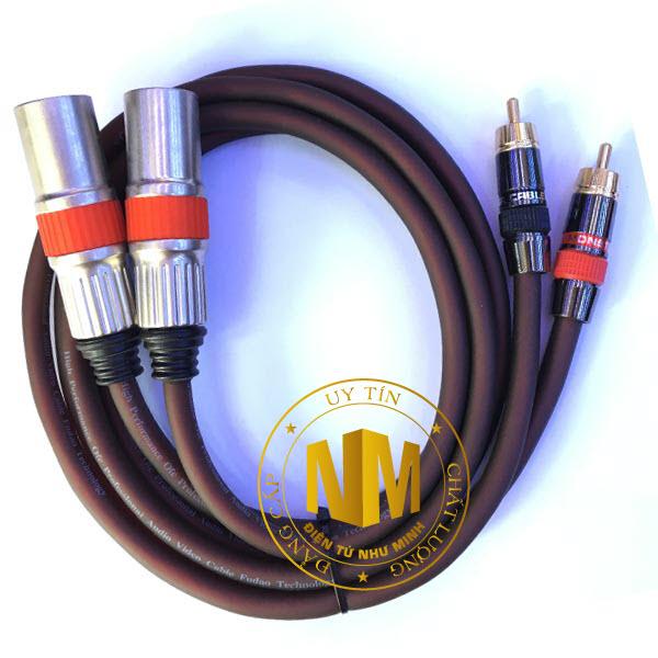 Dây canon đực ra av 1m đồng nguyên chất