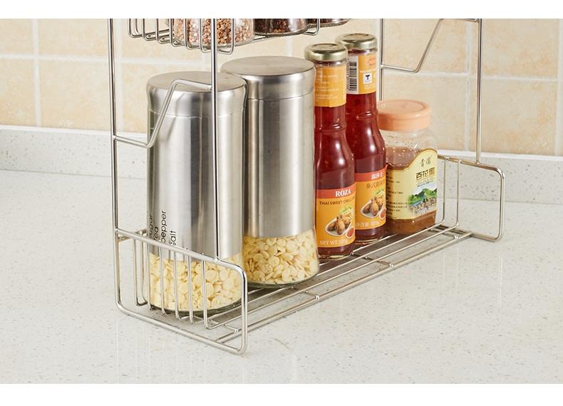 Kệ nhà bếp đựng gia vị 2 tầng inox 304 - Onlycook - 38.5x31.7x16cm