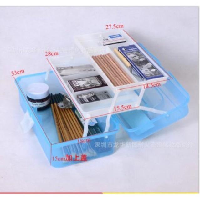 Cốp đựng đồ nail 3 tầng size to 33cm