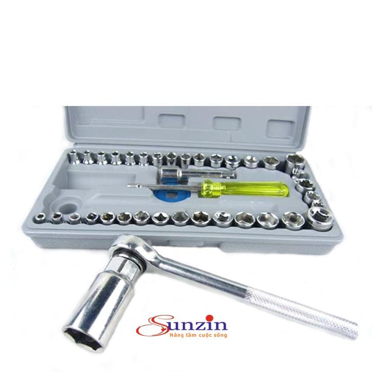 Bộ dụng cụ sửa chữa đa năng mở ốc, bugi,40 chi tiết