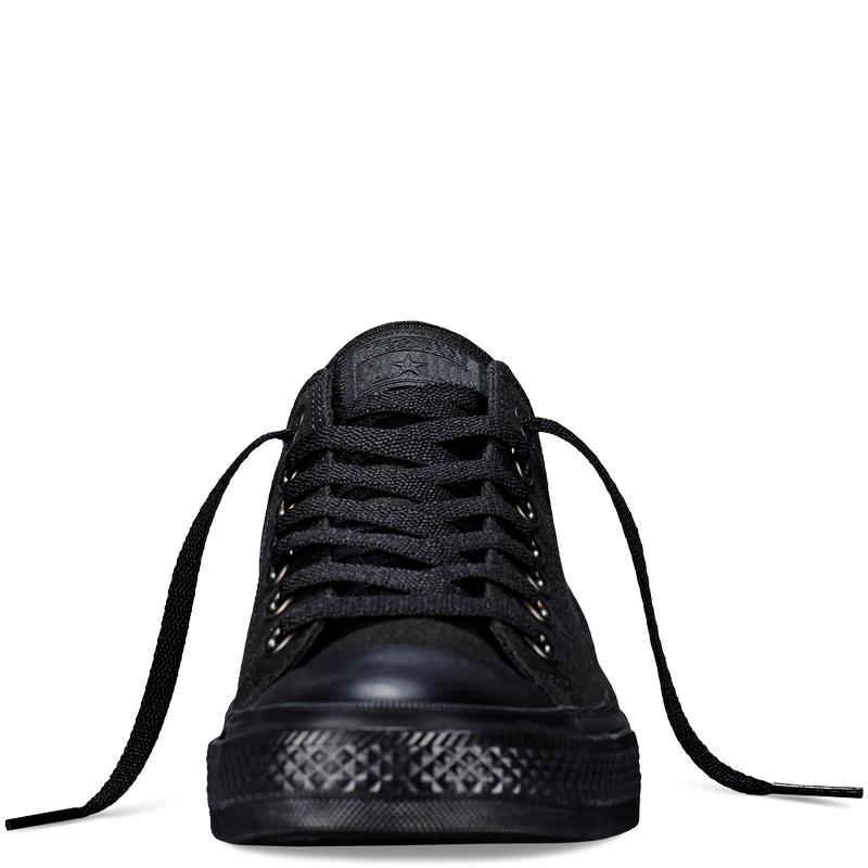Giày Vải Sneaker CV CK2 Cổ Thấp Nam Màu Full Đen
