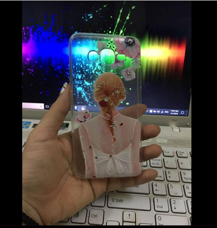 Ốp lưng dẻo thời trang đính đá cho Samsung J2 Prime