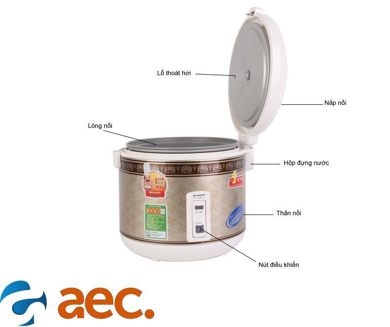 Nồi cơm điện nắp gài Sharp KS-N18ETV