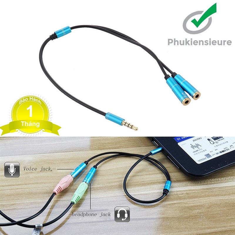 Cáp chia Audio 3.5mm ra Mic và Loa - Loại tốt