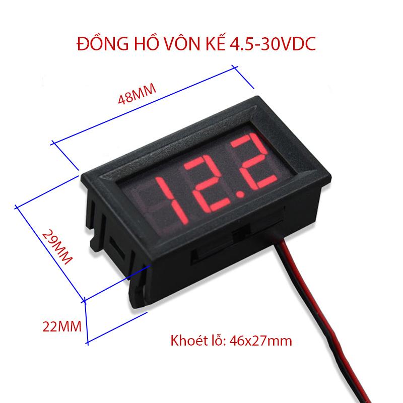Đồng hồ vôn kế kỹ thuật số DC4.5-30V
