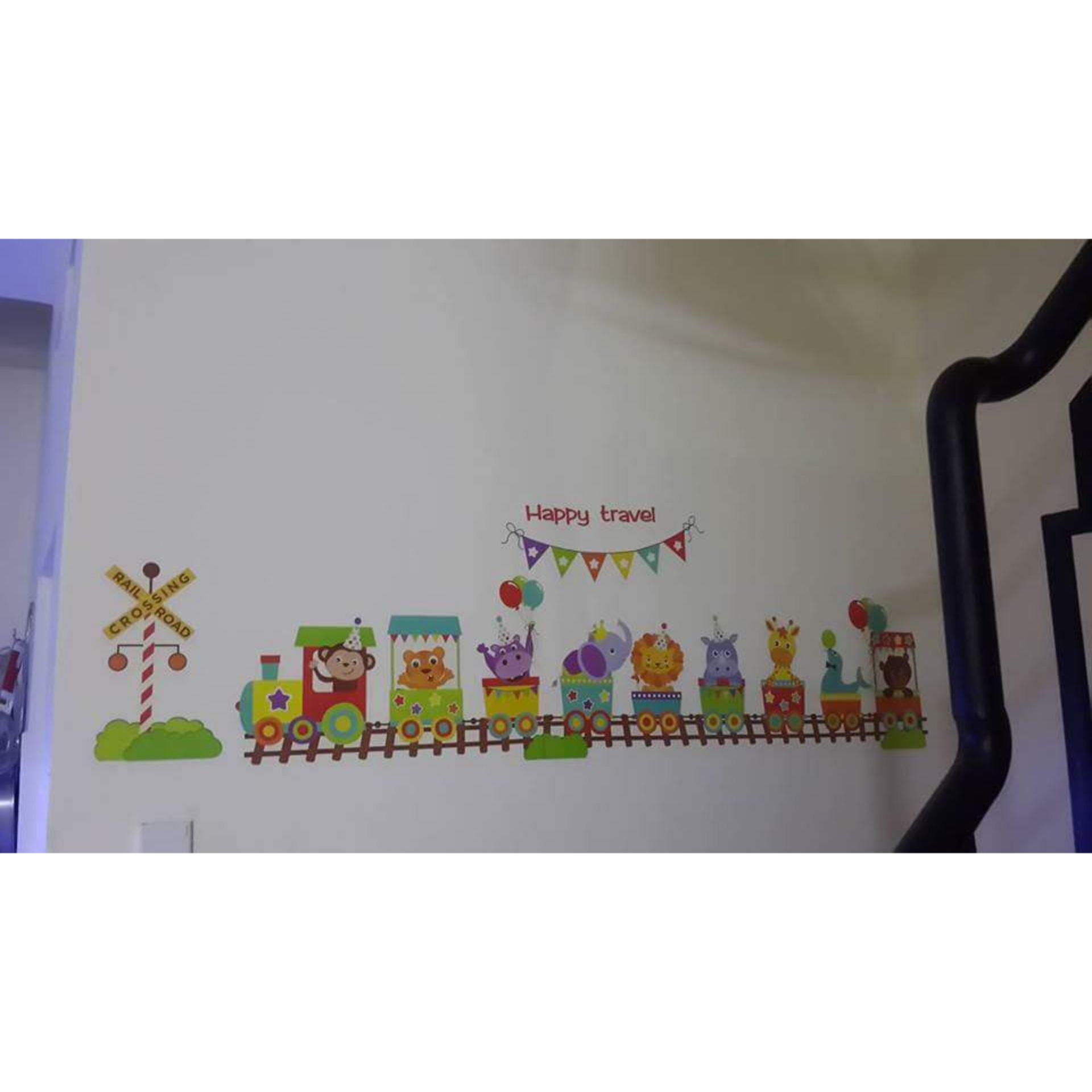 Combo Decal Dán Tường Thú Tiếng Anh Đoàn Tàu