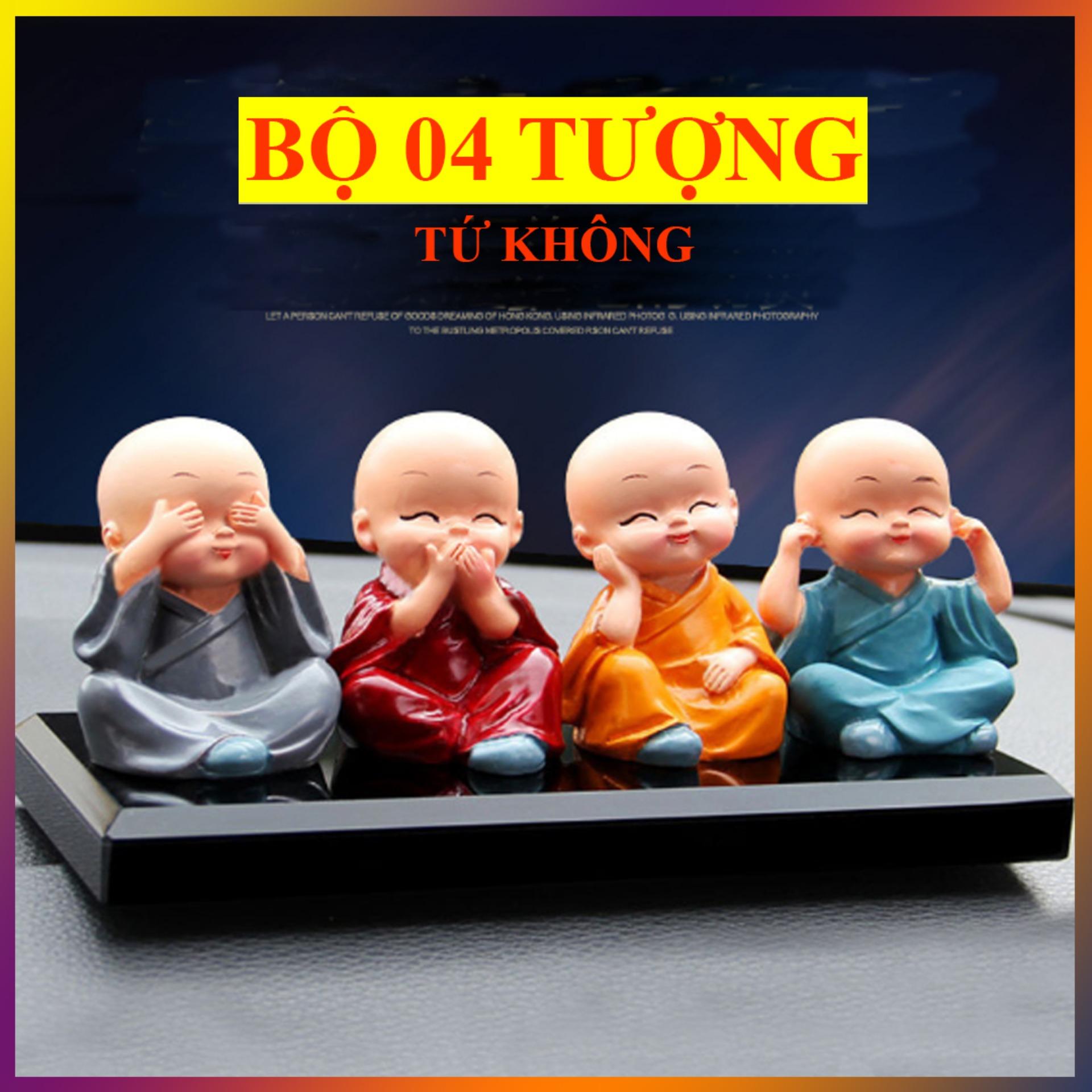 Bộ tượng 4 tu sĩ trẻ (tượng tứ không)