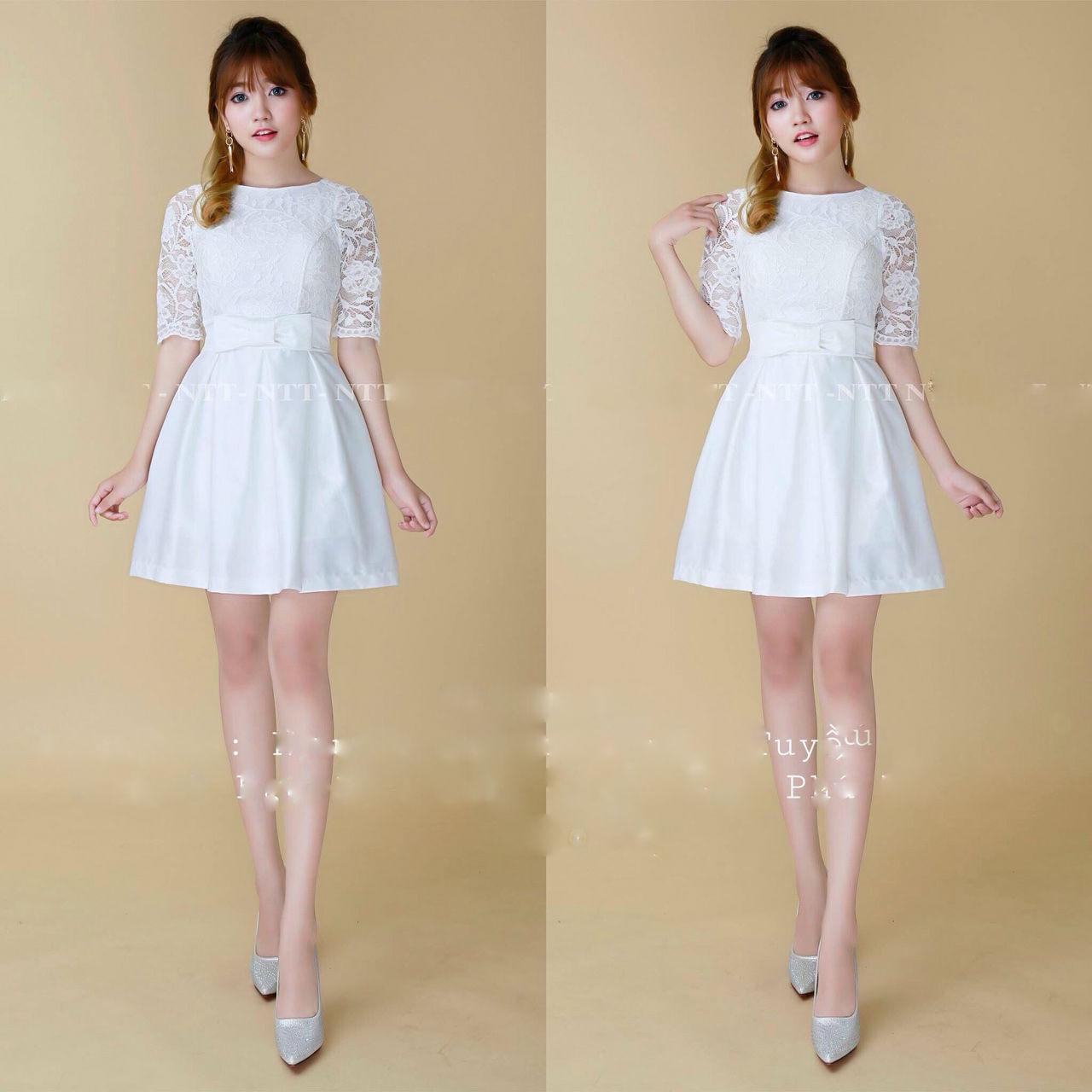 Đầm nữ phối ren cao cấp hàng shop 2018