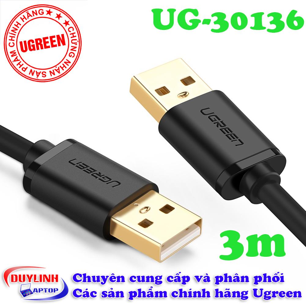 Cáp USB 2.0 hai đầu dương dài 3m Ugreen 30136