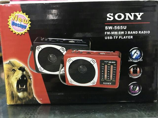 Đài sony sw-565u FM SD USB TẶNG CỦ SẠC iphone-