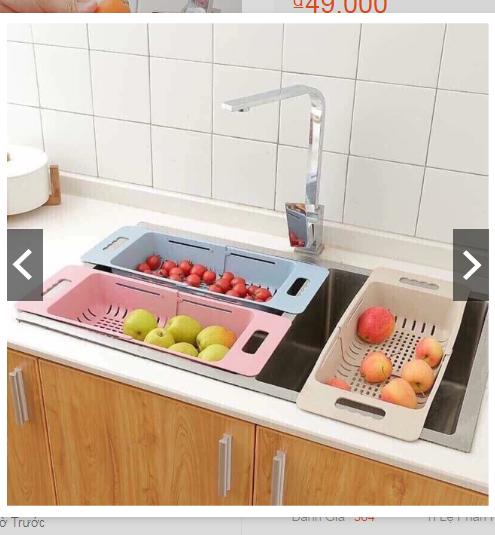 rổ gác ngang bồn rửa rút gọn  lúa mạch
