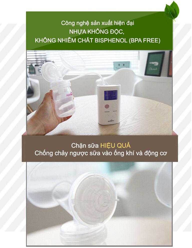 Máy hút sữa điện đôi Spectra 9S Made in Korea (có thể dùng pin)