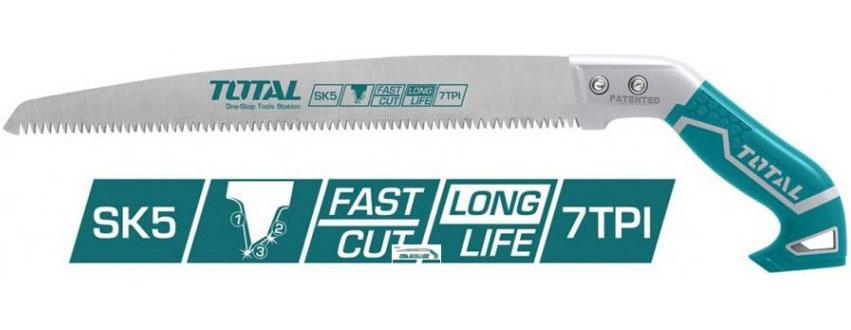 Cưa cành cầm tay lưỡi thẳng Total THT5113006 (dài 18cm)