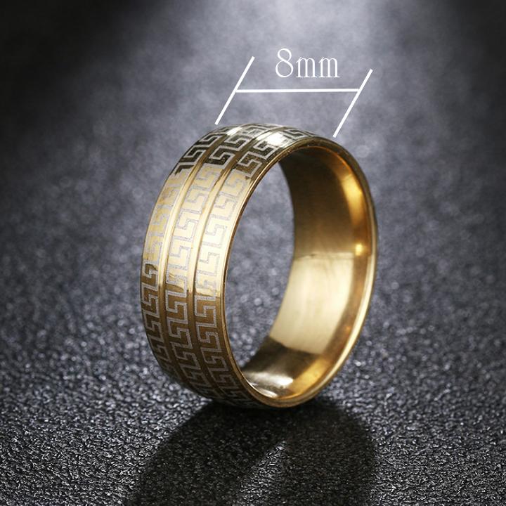 NHẪN HOA VĂN TITANIUM VĨNH VIỄN KHÔNG ĐEN GỈ