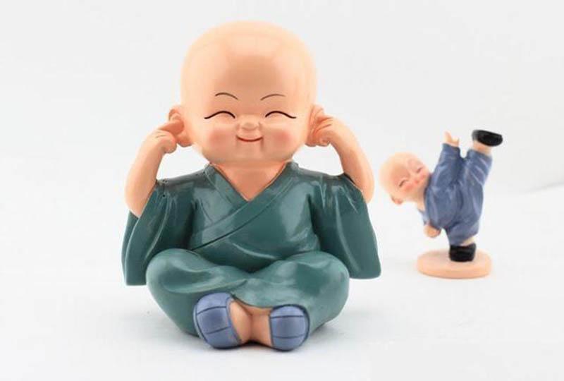 Bộ tượng chú tiểu tứ không (gồm 4 chú tiểu)