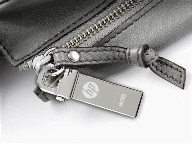 Usb móc khóa mini hp_8gb vỏ nhôm nguyên khối cao cấp