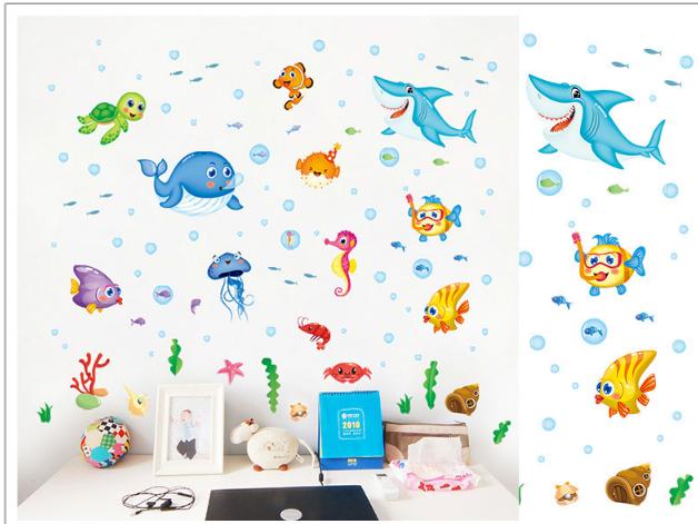 Decan dán tường Sinh vật biển (50*70)- xl7206
