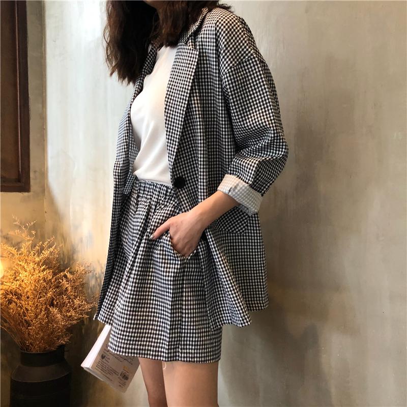 [HCM]Set vest caro Hàn Quốc (áo vest+short)