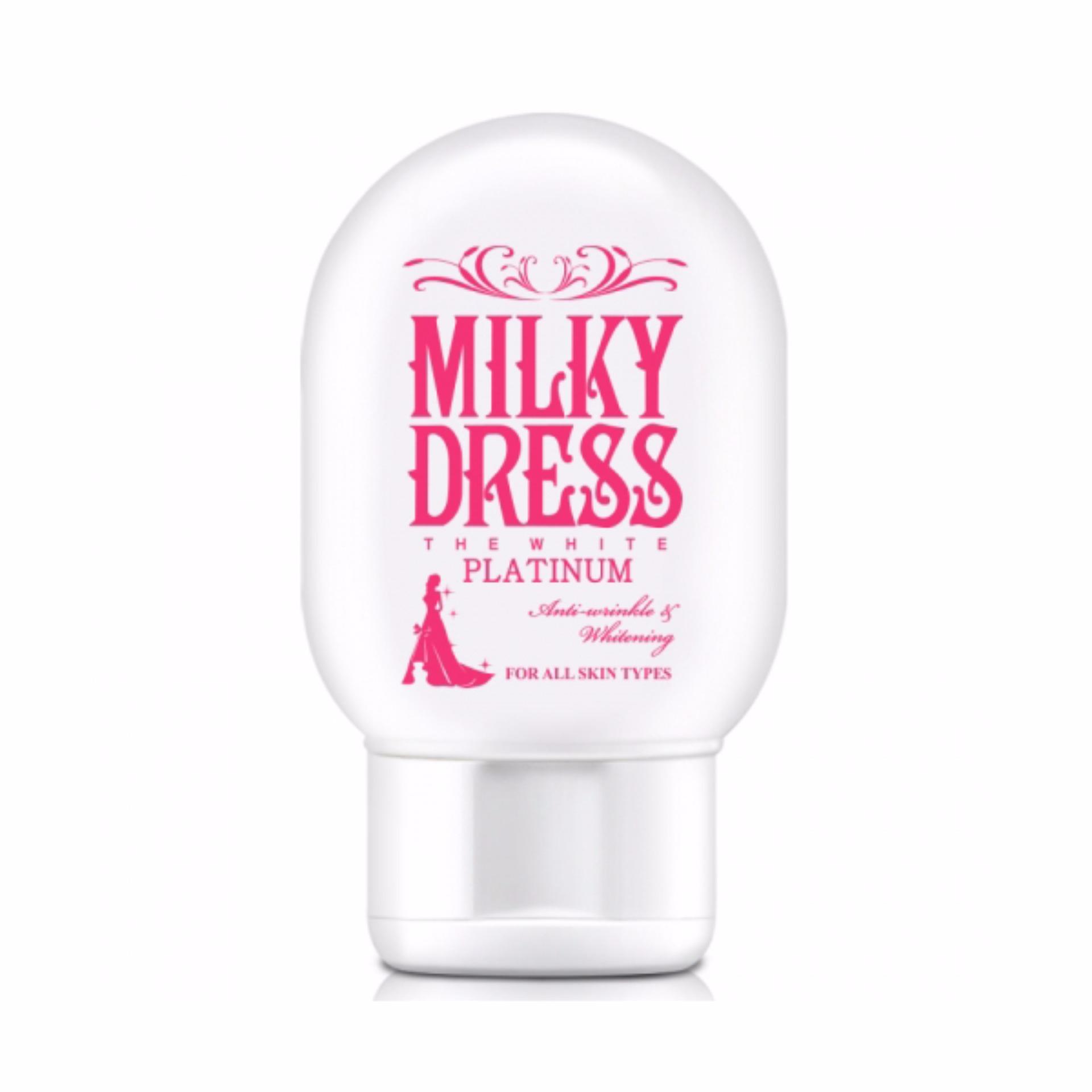Kem dưỡng trắng và chống lão hóa Milky dress The White Platinum (65g)