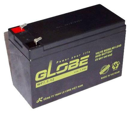 Ắc quy Globe 12V- 7.5Ah (WP7.5-12) dùng cho UPS, lưu điện...
