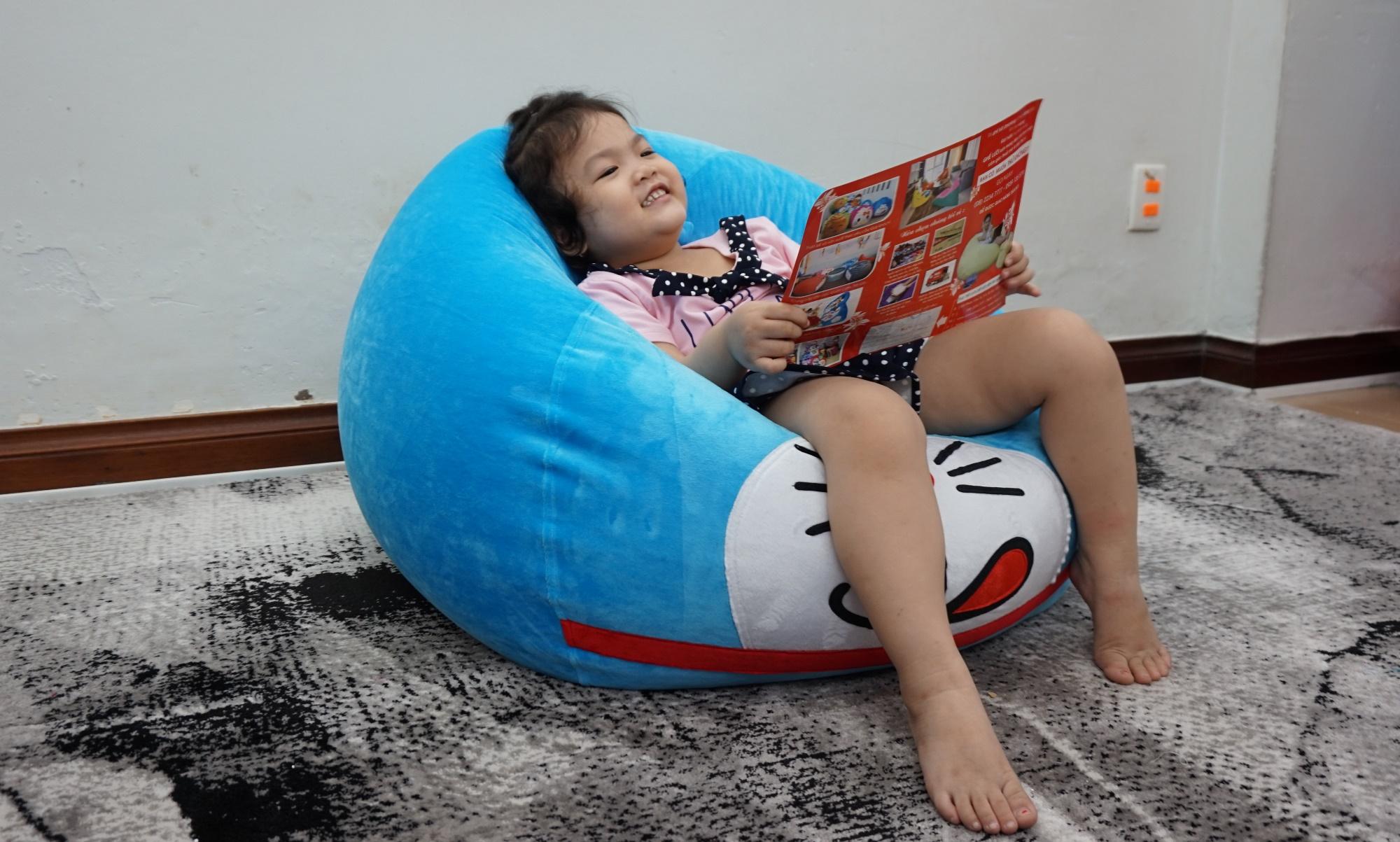 Ghế lười giọt nước Hali Đoremon (size S) nội thất dành cho trẻ em